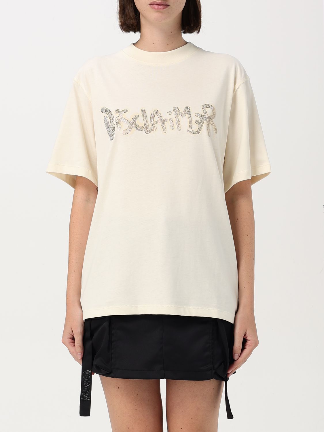 Disclaimer T-shirt  Woman Color Yellow Cream In Neutral