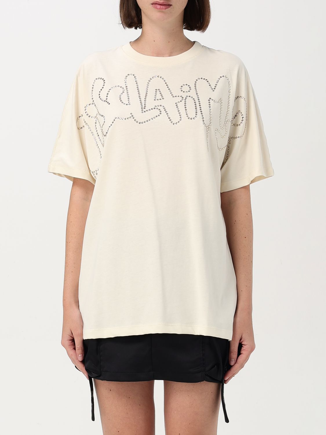 DISCLAIMER T-SHIRT DISCLAIMER WOMAN COLOR YELLOW CREAM 415749090