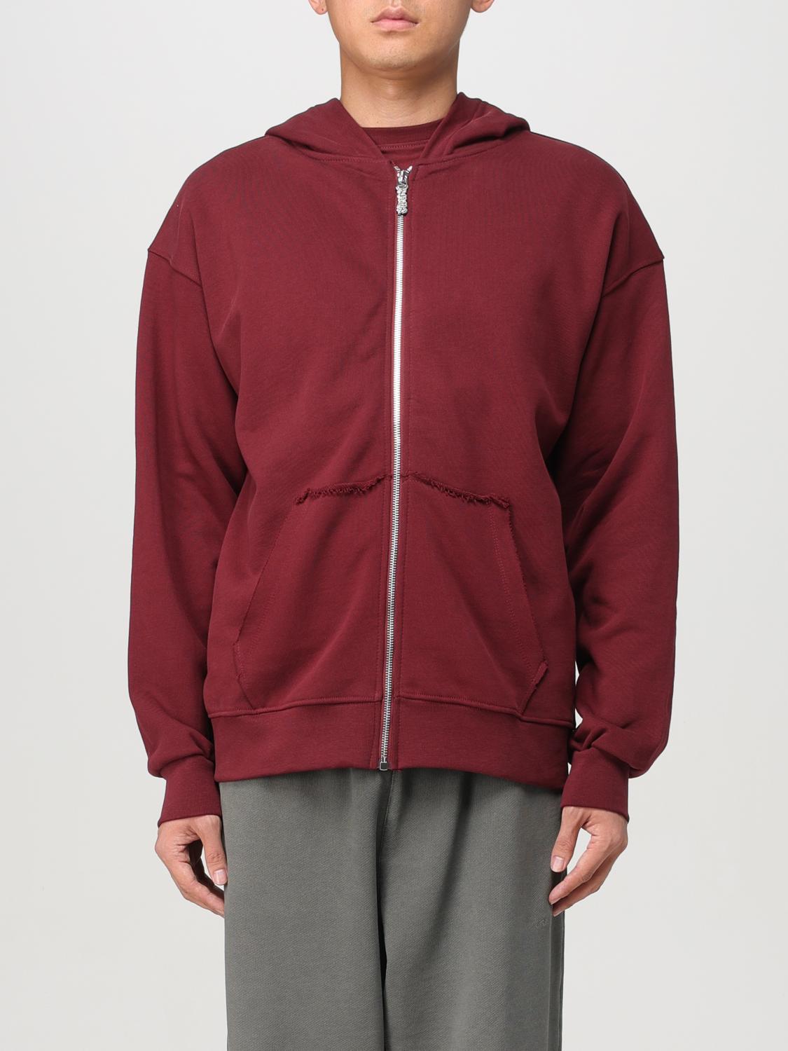 Shop Disclaimer Sweatshirt  Men Color Burgundy In Burgunderrot