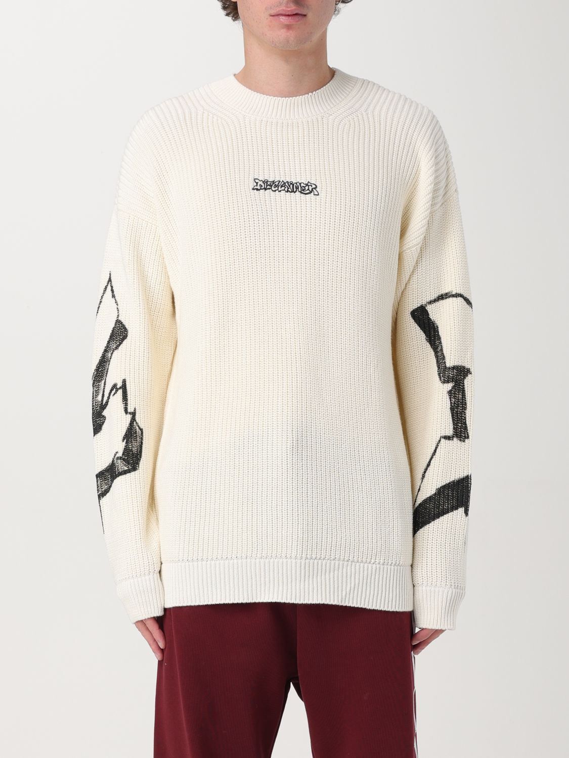 Shop Disclaimer Sweater  Men Color Yellow Cream