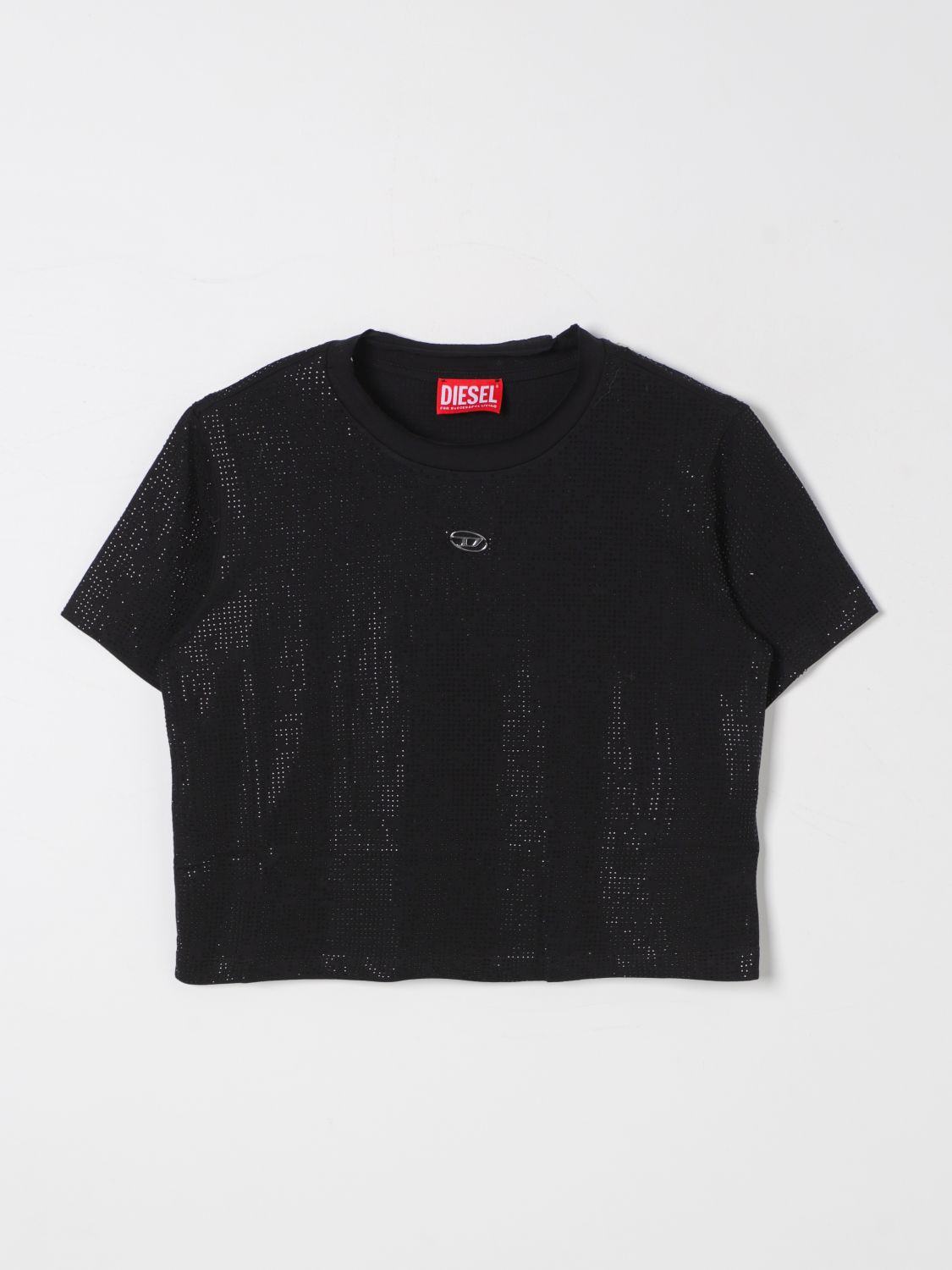 Shop Diesel T-shirt  Kids Color Black In Schwarz