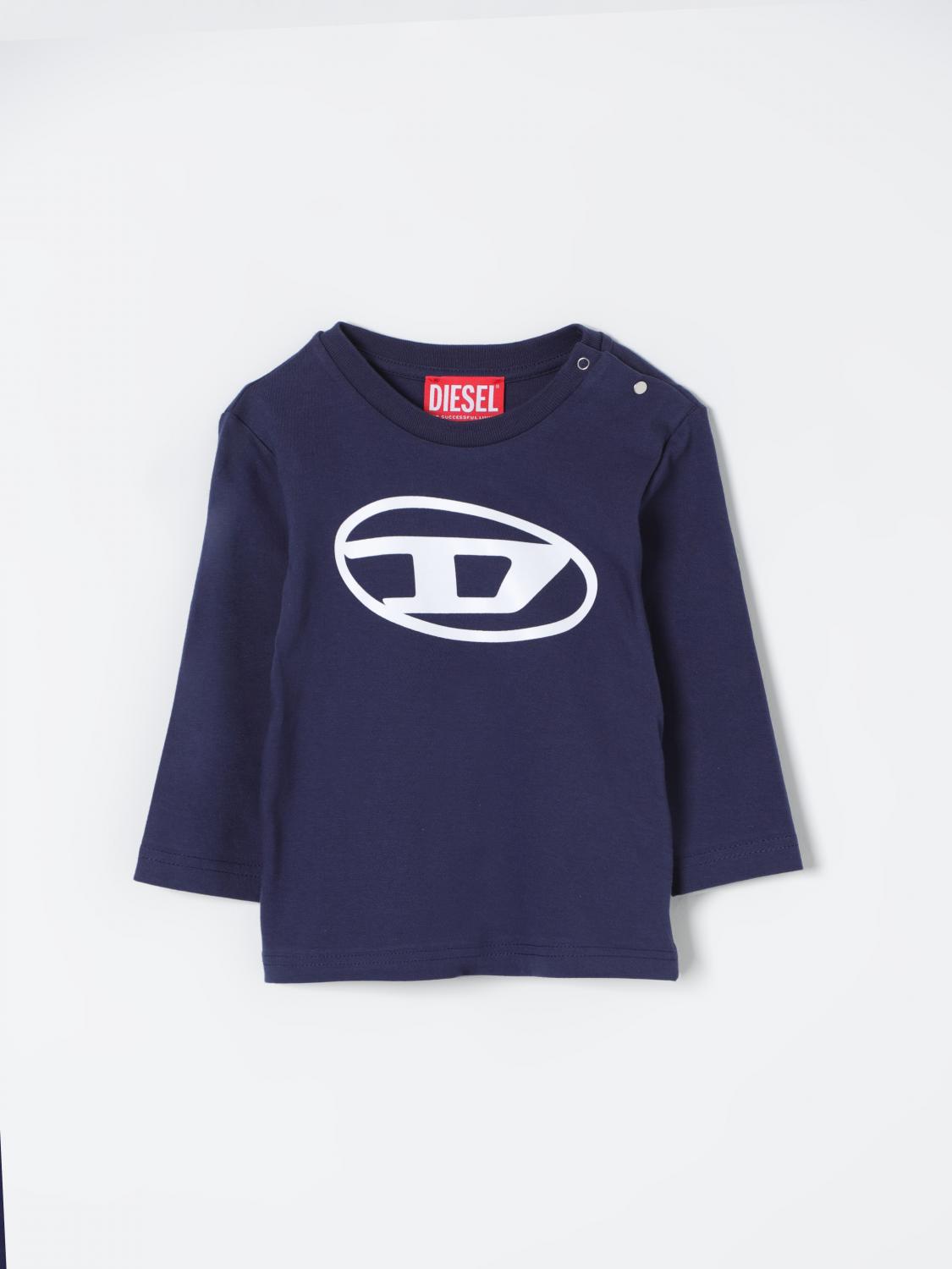 Shop Diesel T-shirt  Kids Color Blue In 蓝色