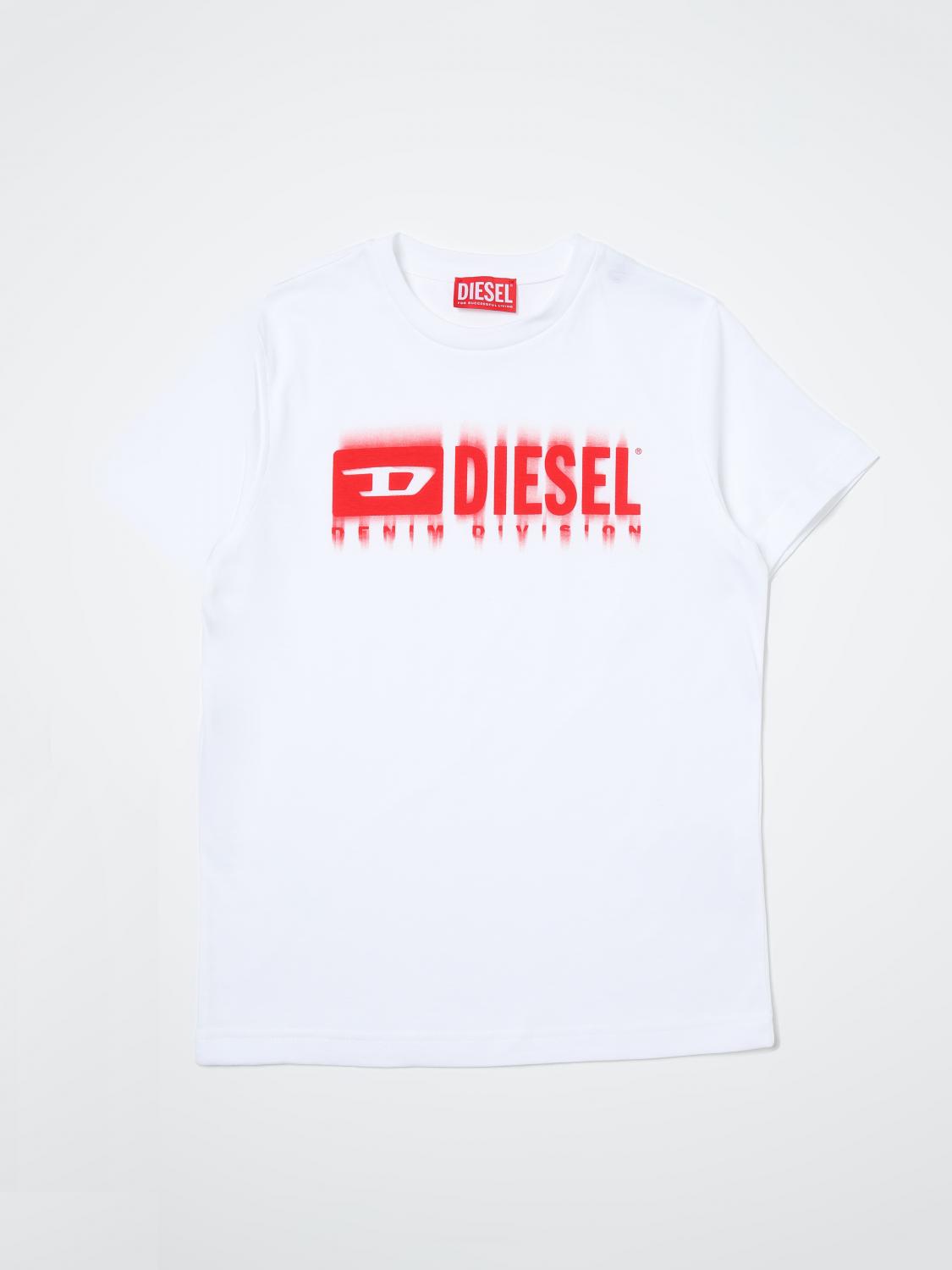 Shop Diesel T-shirt  Kids Color White In 白色