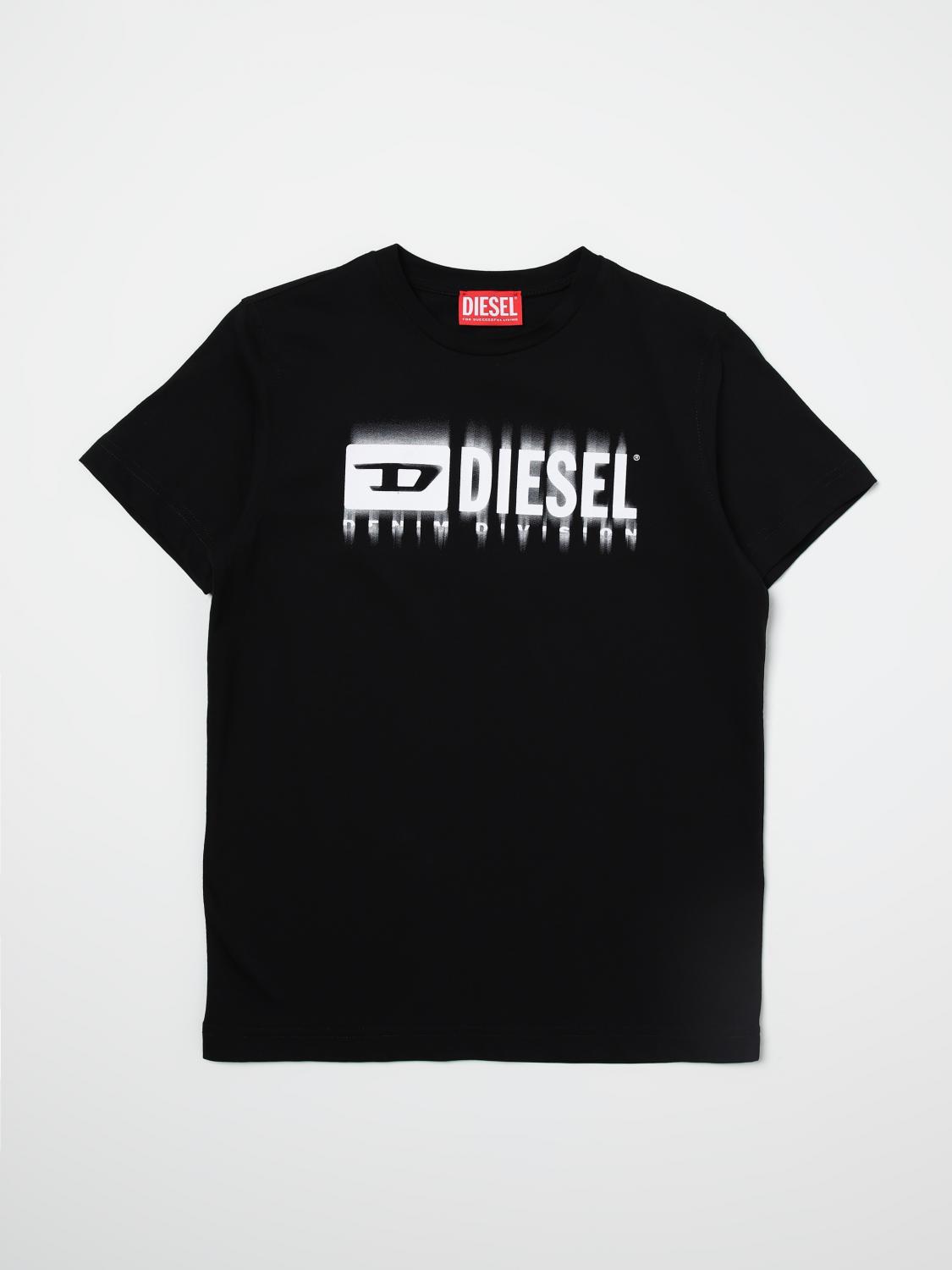 Shop Diesel T-shirt  Kids Color Black In 黑色