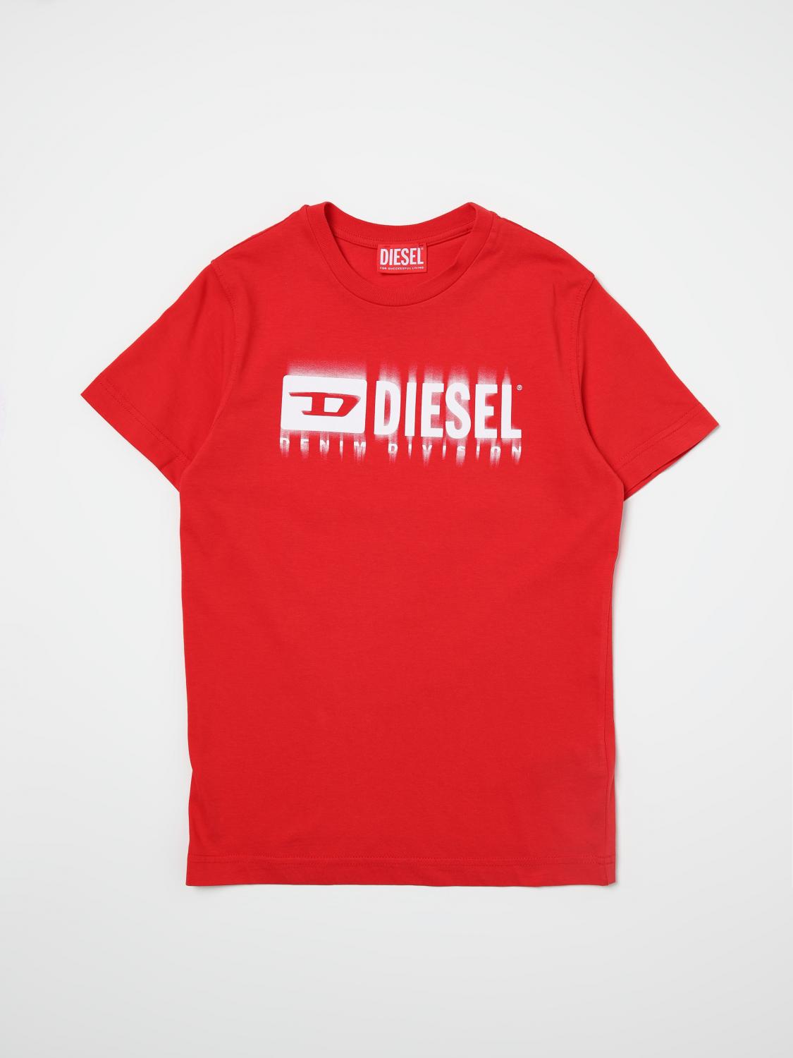 Shop Diesel T-shirt  Kids Color Red In 红色