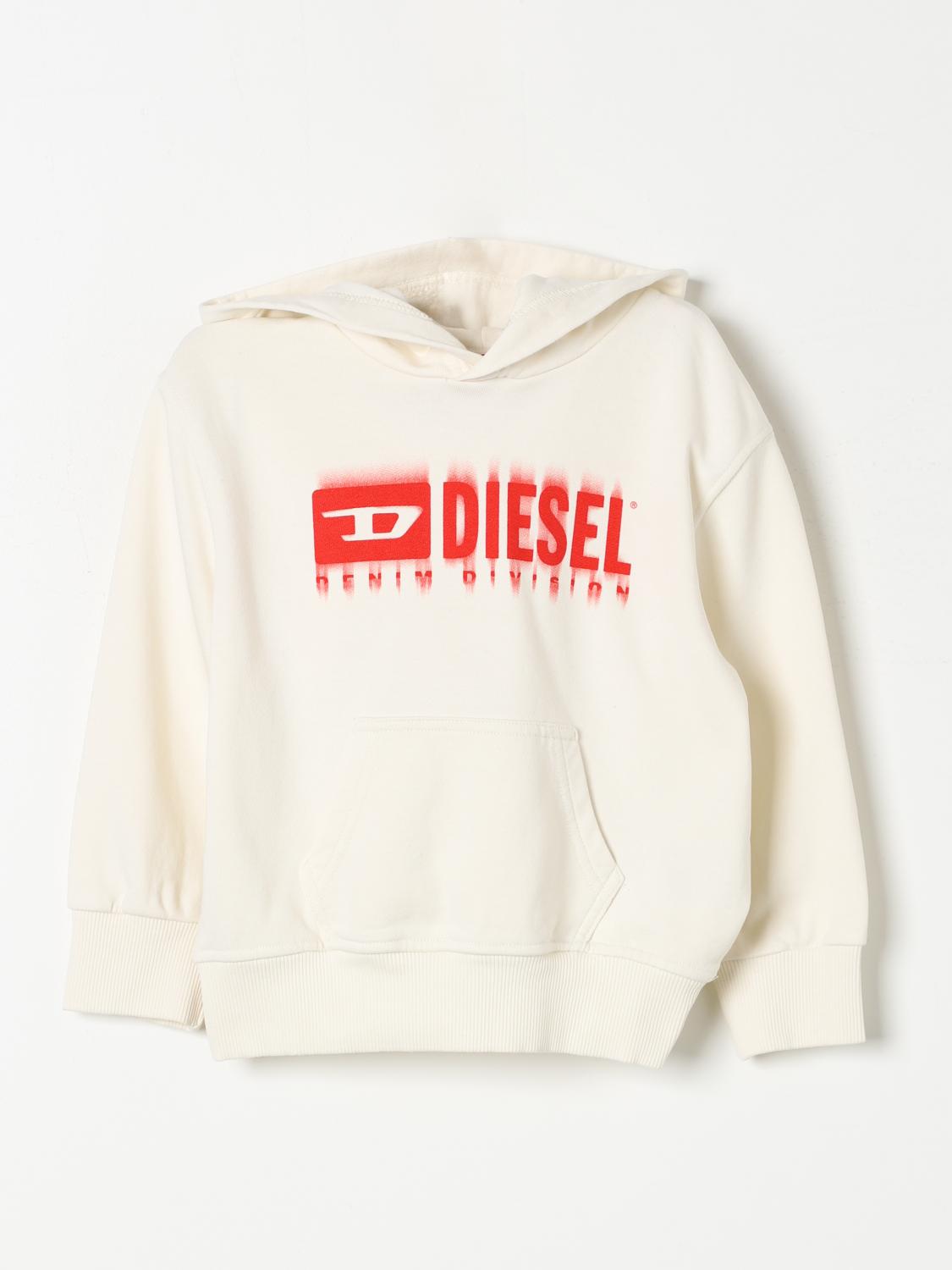 Shop Diesel Sweater  Kids Color Grey In Grau