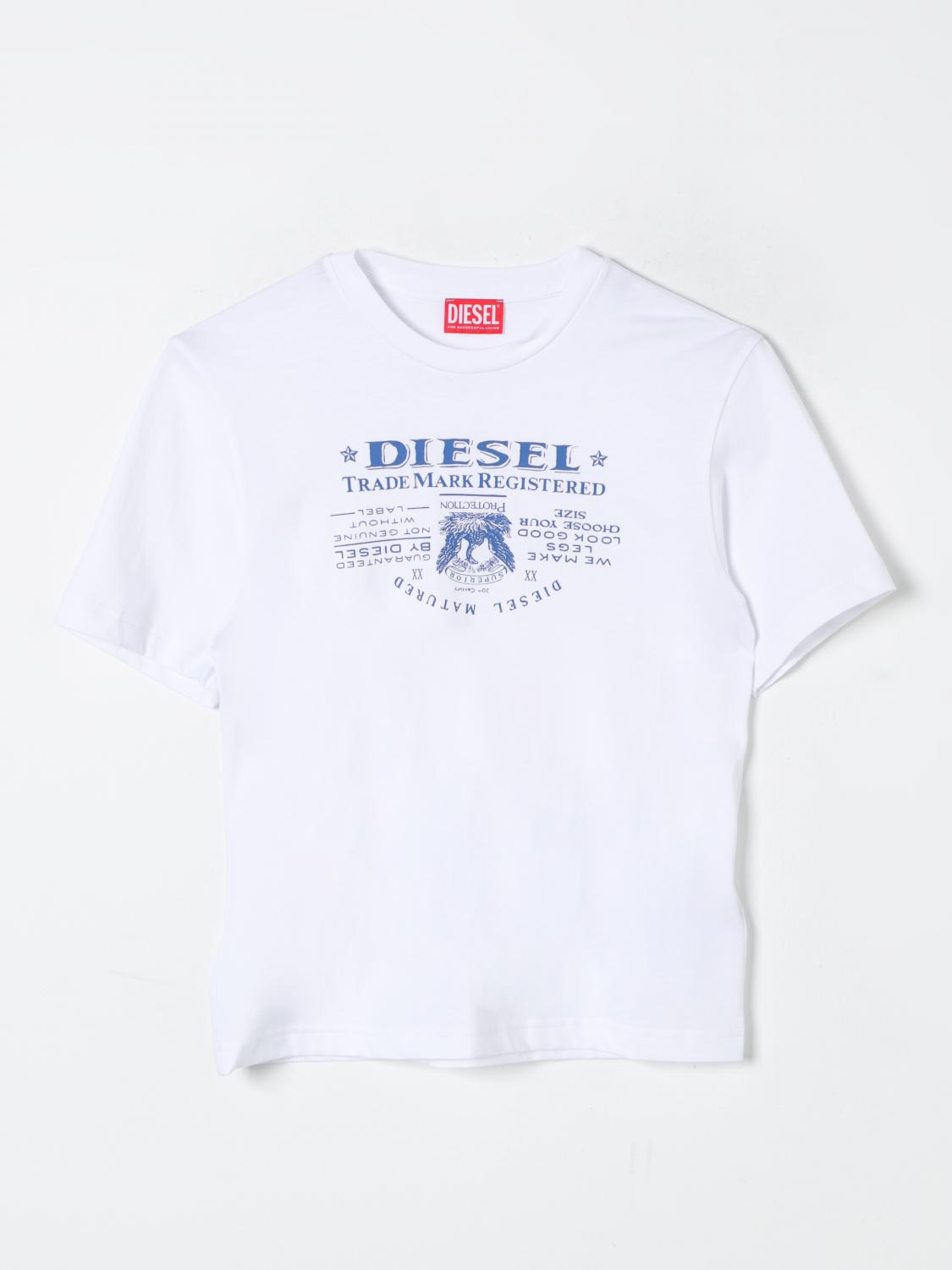 Shop Diesel T-shirt  Kids Color White In Weiss