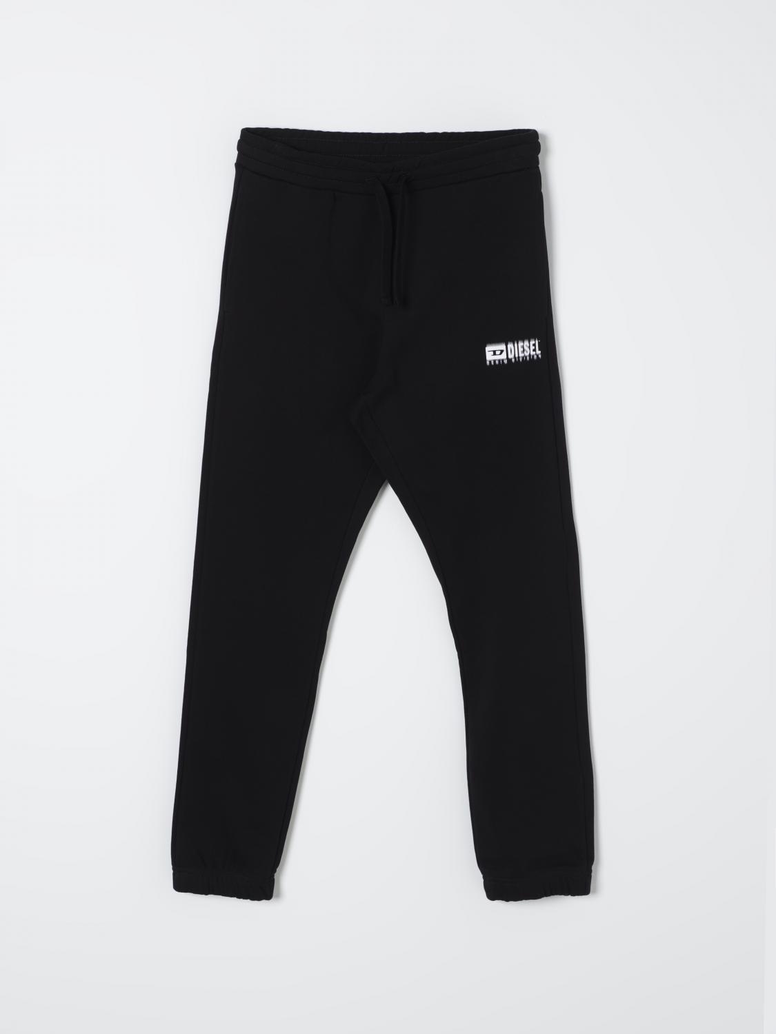 Shop Diesel Pants  Kids Color Black In 黑色