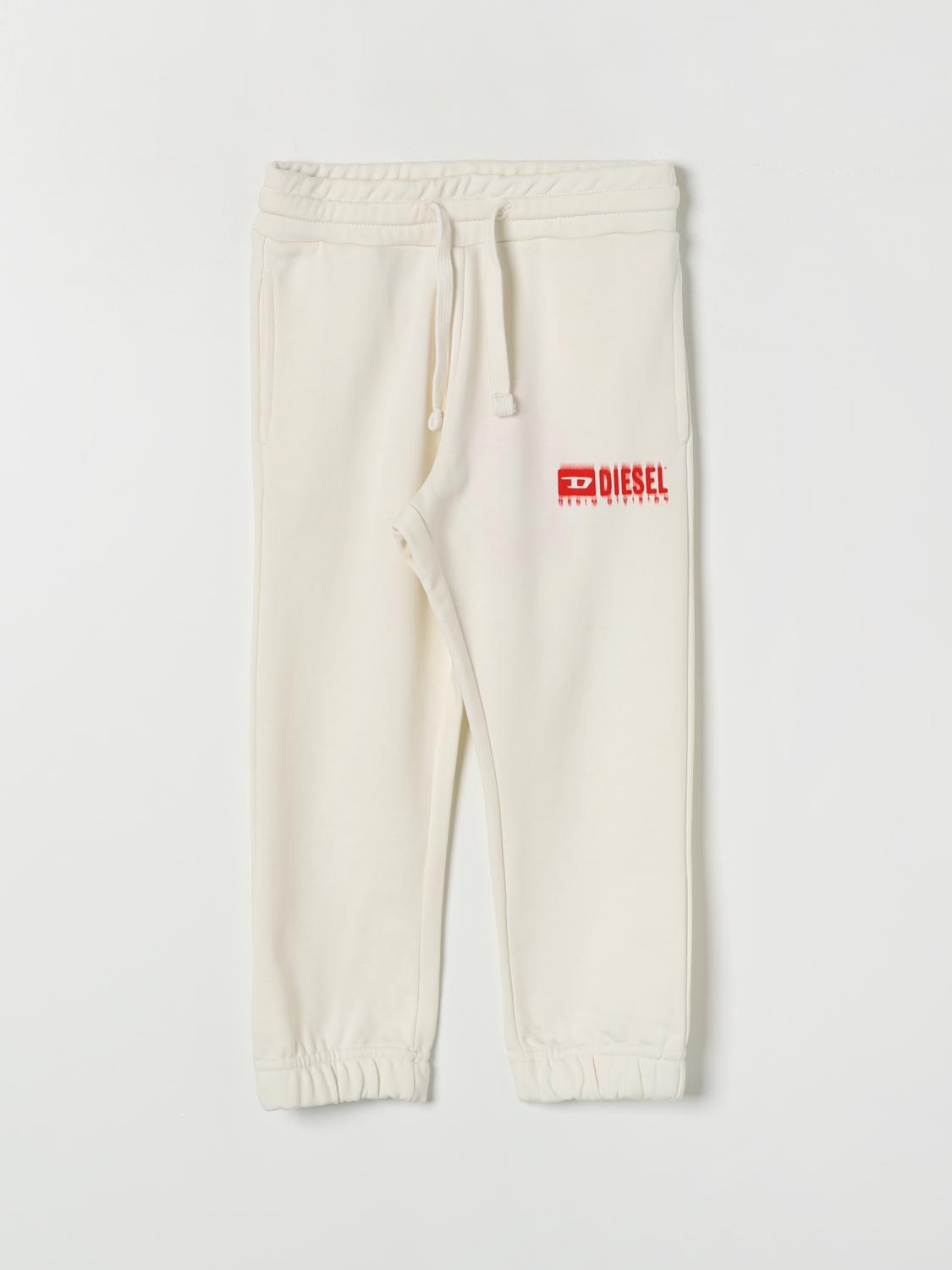 Shop Diesel Pants  Kids Color Grey In Grau