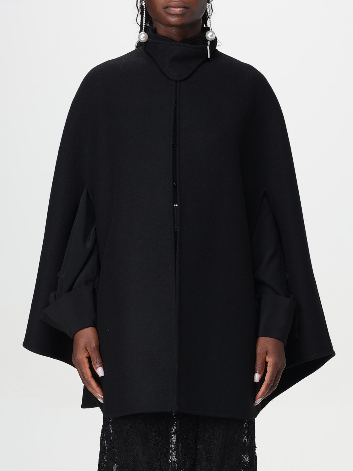 Ermanno Scervino Coat Woman Color Black In Schwarz