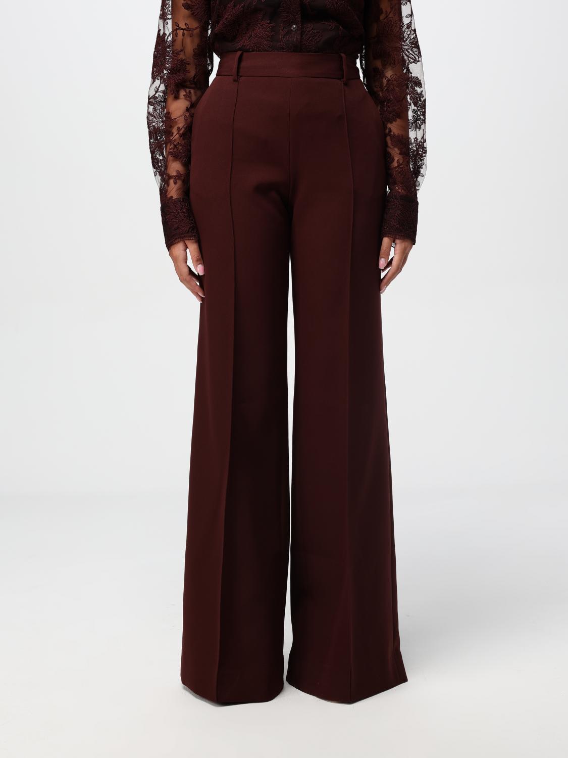 Shop Ermanno Scervino Pants  Woman Color Burgundy In Burgunderrot