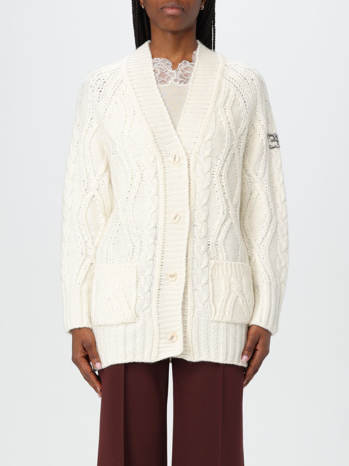 Ermanno Scervino Life Cardigan  Woman Color Yellow Cream In White