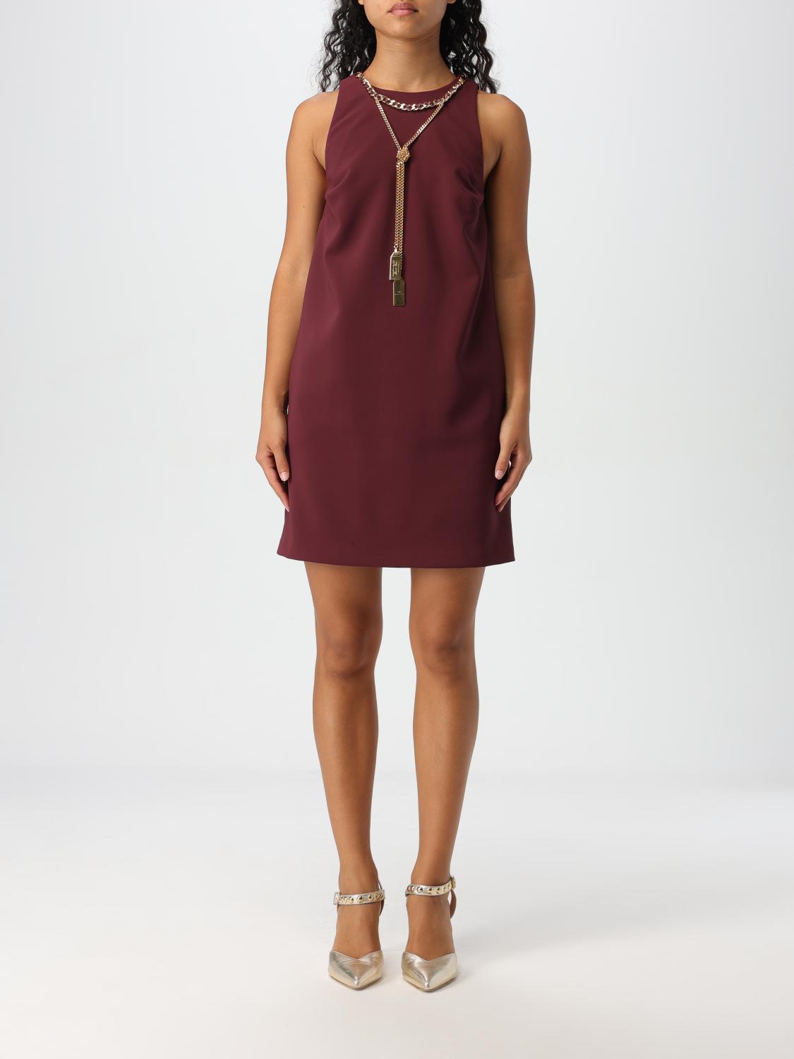 Elisabetta Franchi Dress  Woman Color Burgundy In Burgunderrot