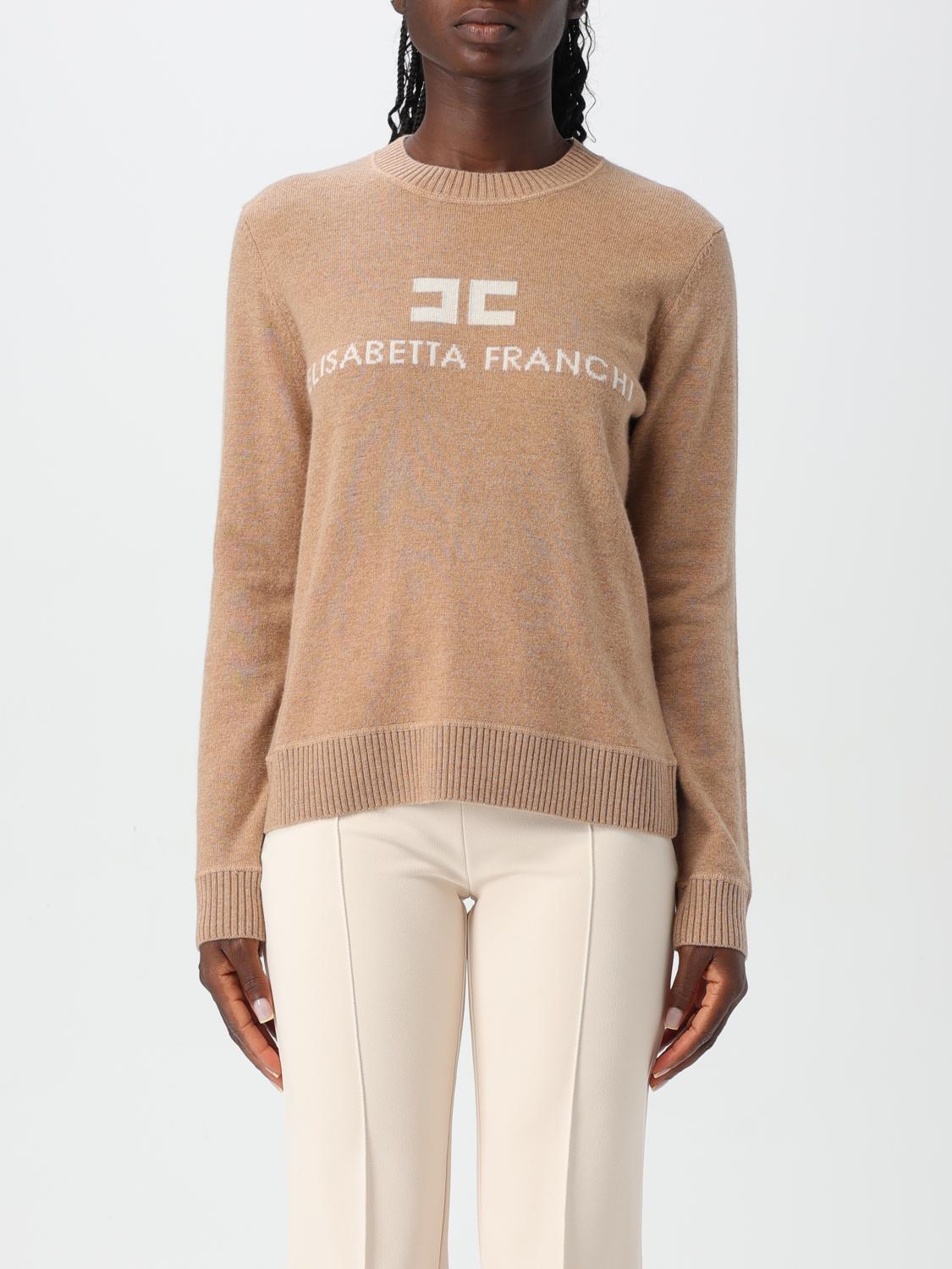 Shop Elisabetta Franchi Sweater  Woman Color Camel