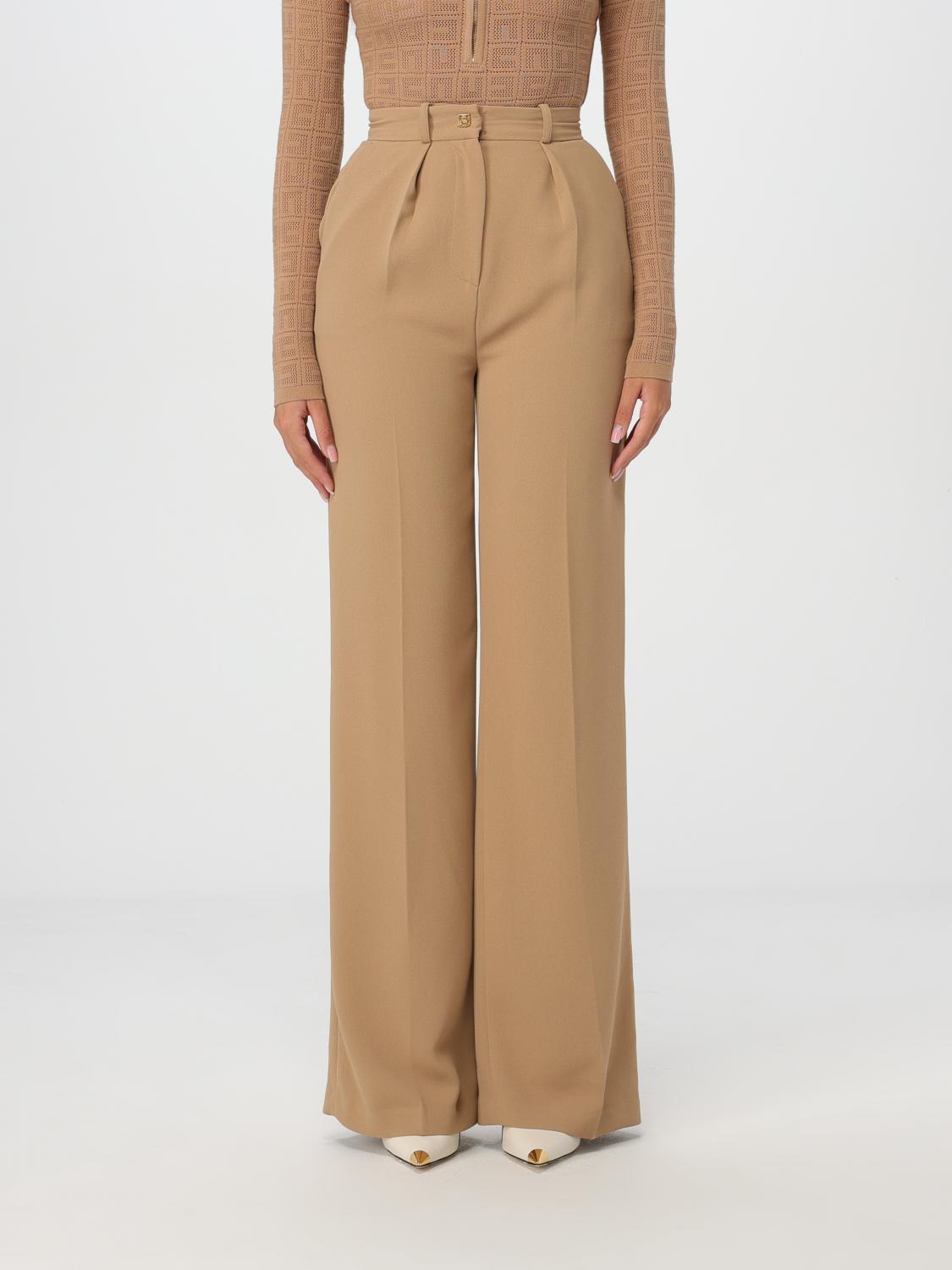 Elisabetta Franchi Pants  Woman Color Camel In Camel