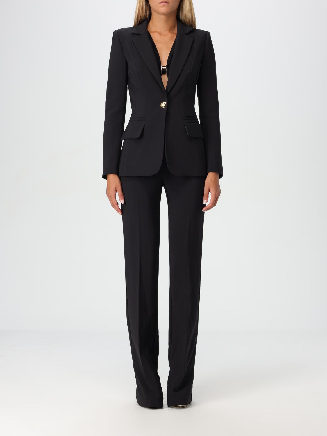 Shop Elisabetta Franchi Suit  Woman Color Black