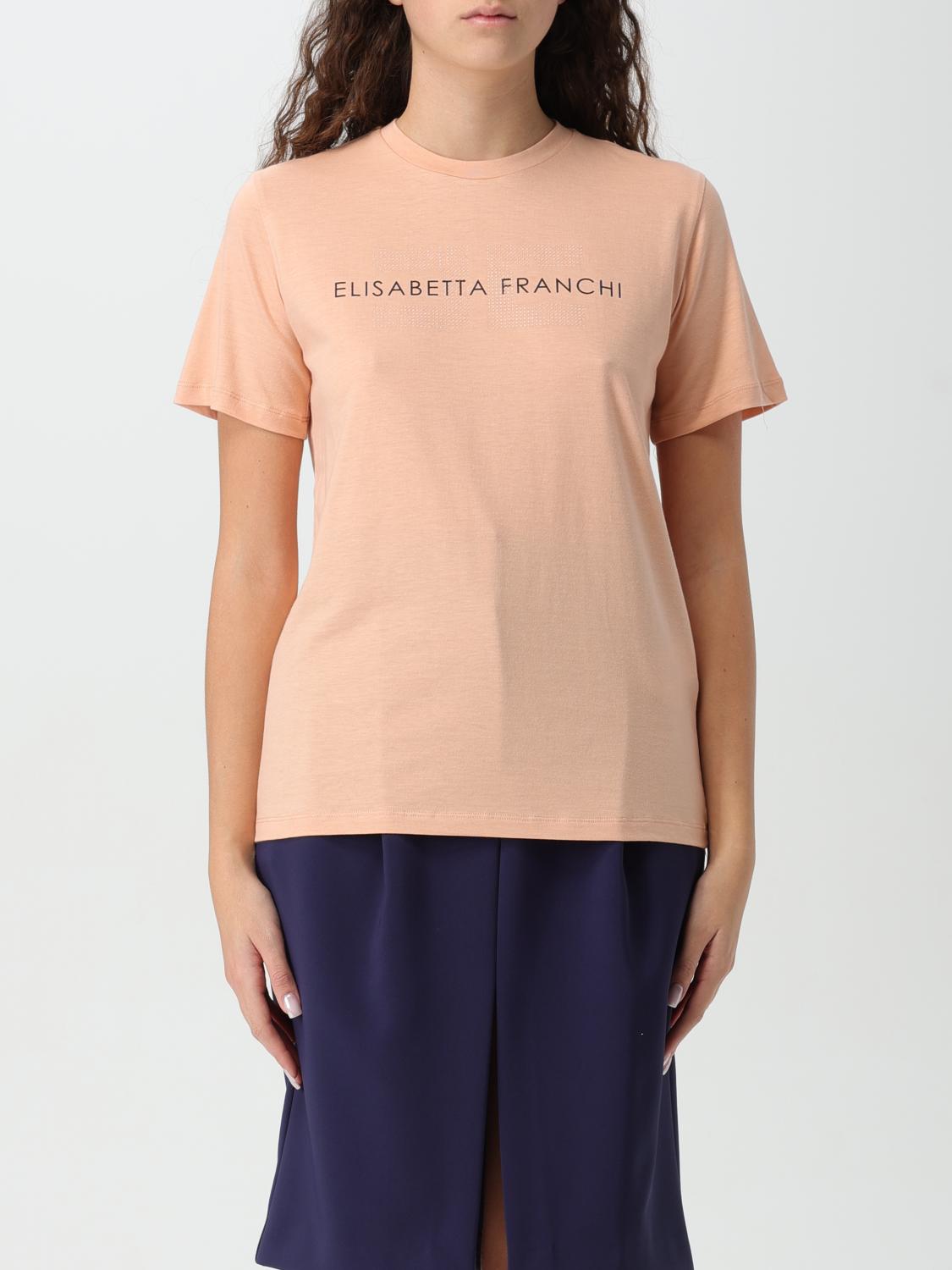 Elisabetta Franchi T-shirt Woman Color Peach In Peach