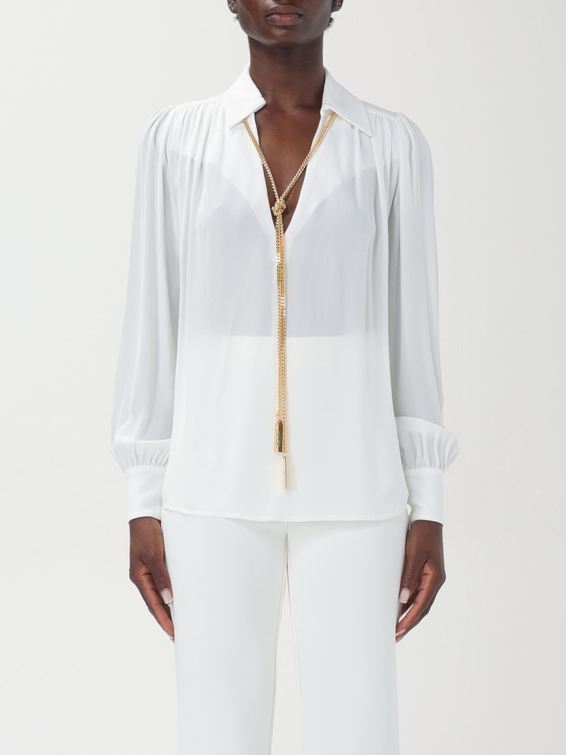 Shop Elisabetta Franchi Shirt  Woman Color White In Weiss