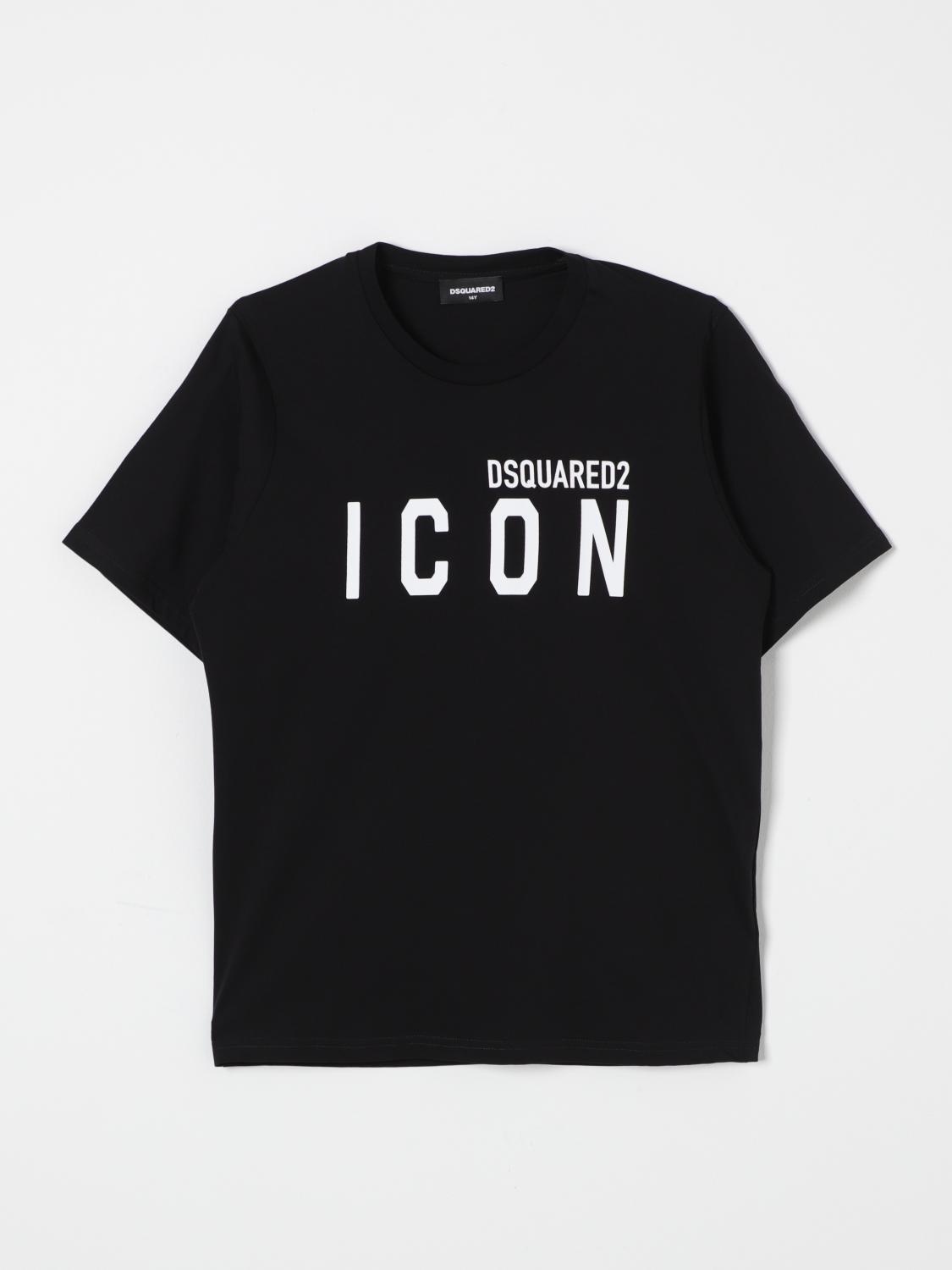 Shop Dsquared2 T-shirt  Kids Color Black In Schwarz