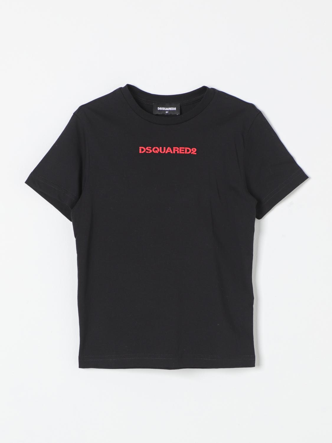 Shop Dsquared2 T-shirt  Kids Color Black In Schwarz