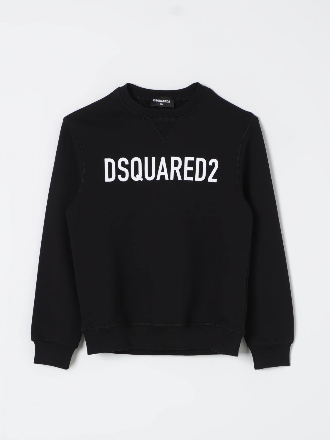 Dsquared2 Black Cotton Sweatshirt In Schwarz