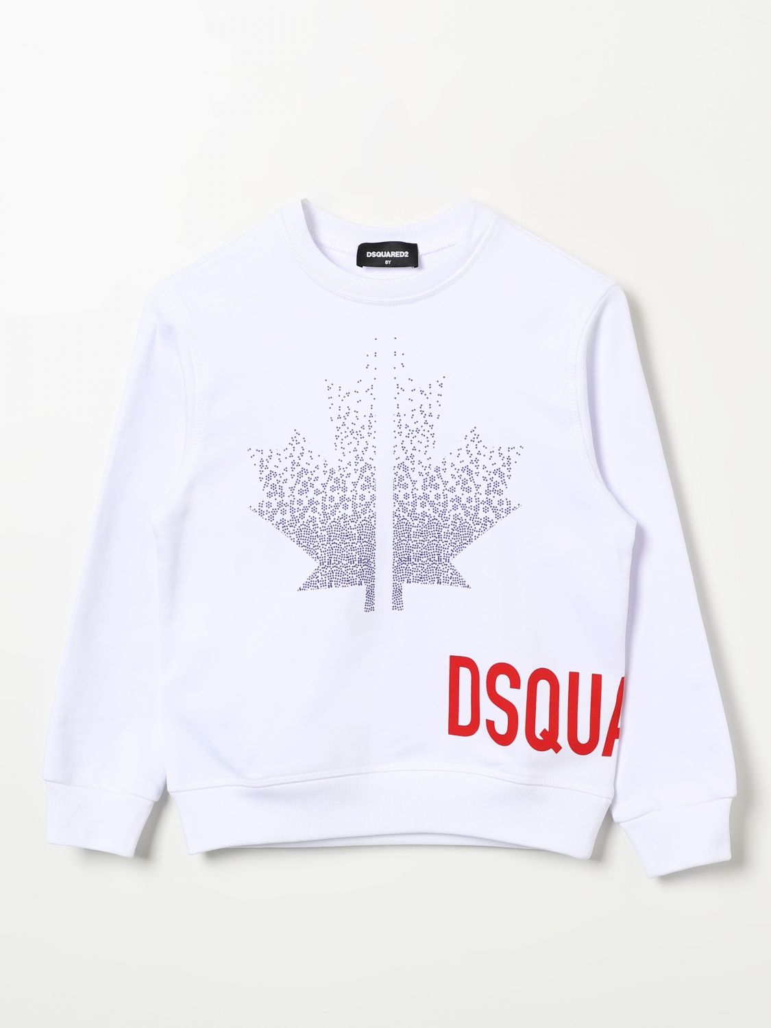 Shop Dsquared2 Sweater  Kids Color White In Weiss