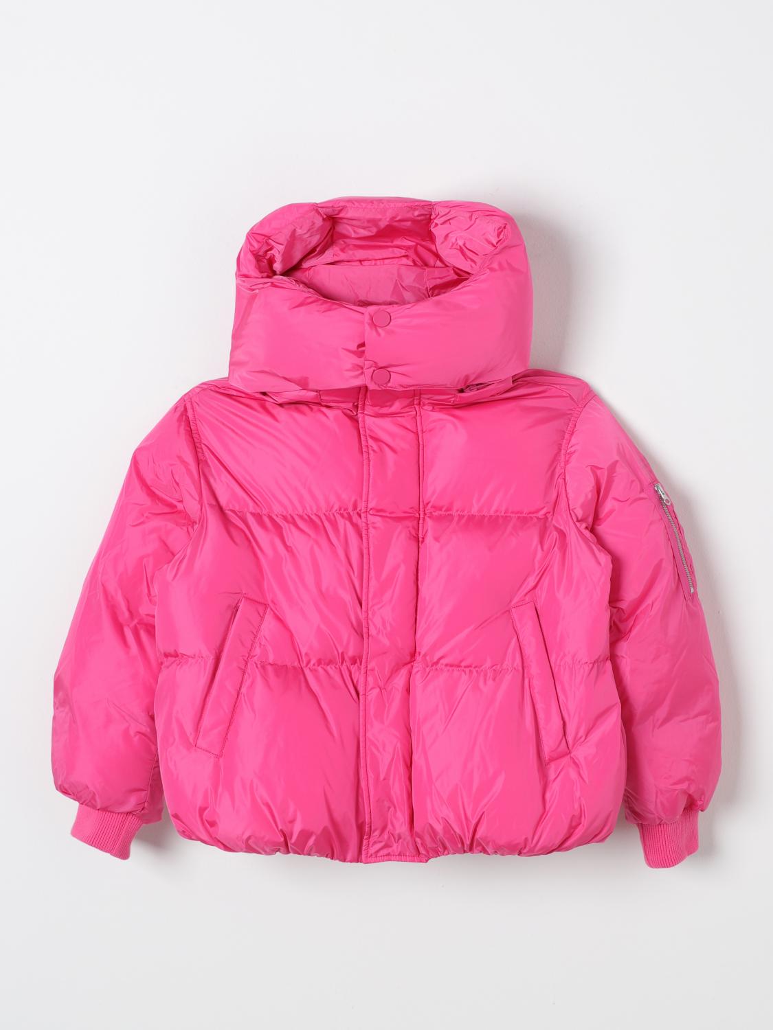 Shop Mm6 Maison Margiela Jacket  Kids Color Fuchsia