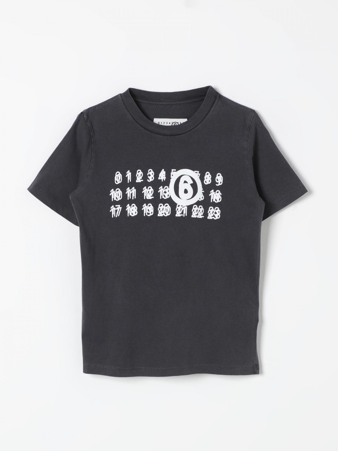 Shop Mm6 Maison Margiela T-shirt  Kids Color Black In Schwarz