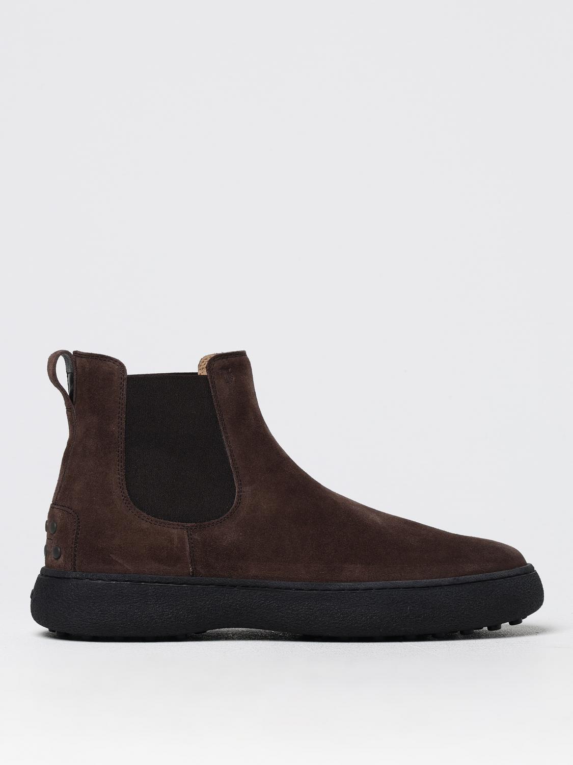 Tod's Round-toe Ankle Boots In Brown