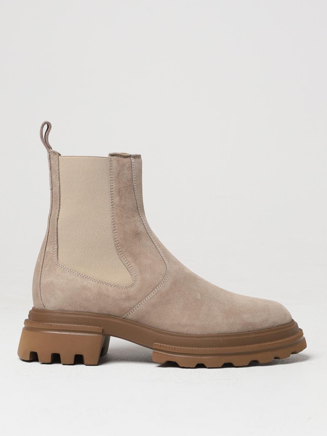 Hogan 10-storey Suede Chelsea Boots In Burnt