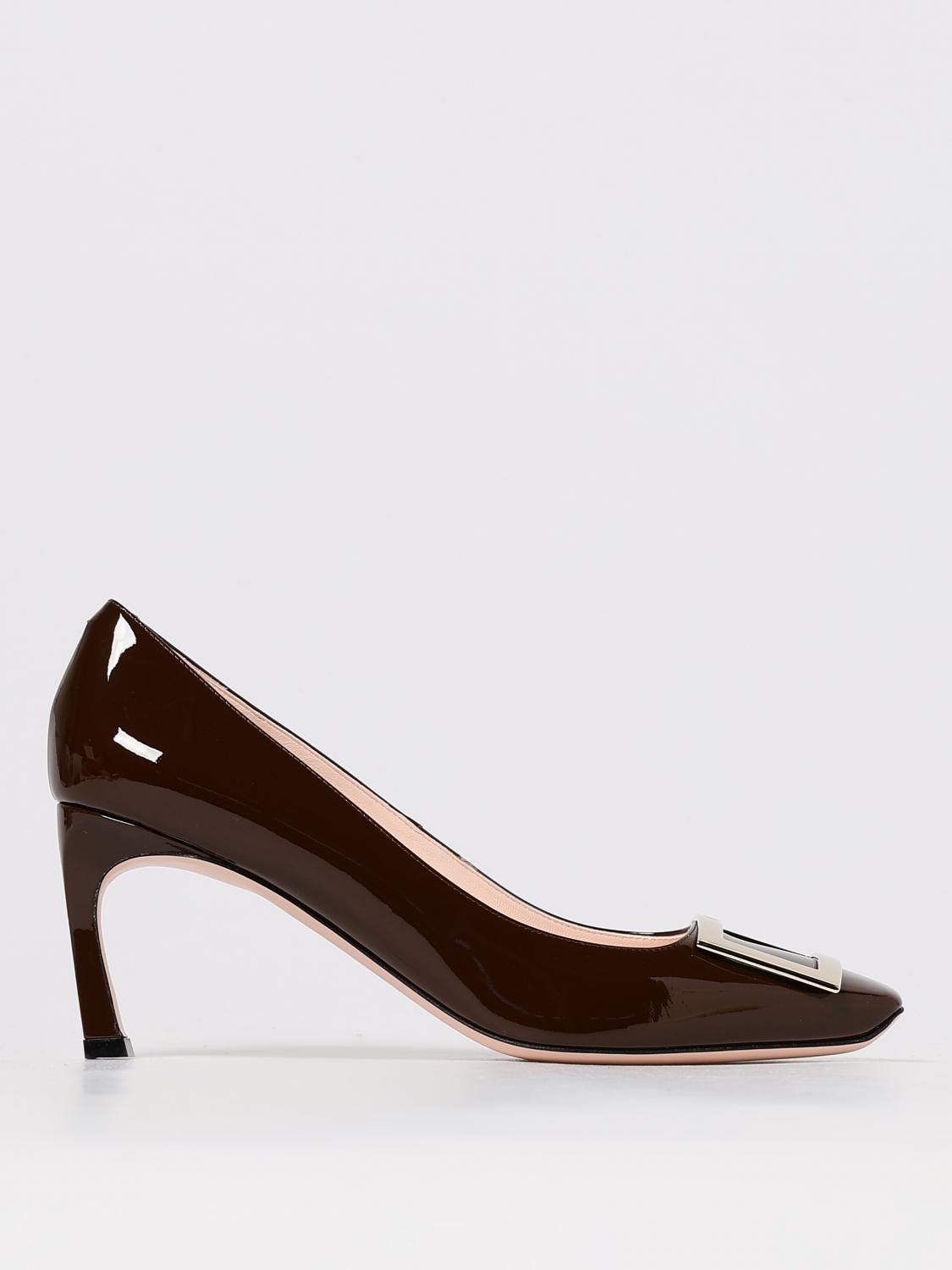 Roger Vivier 70mm Trompette Patent Leather Pumps In Brown