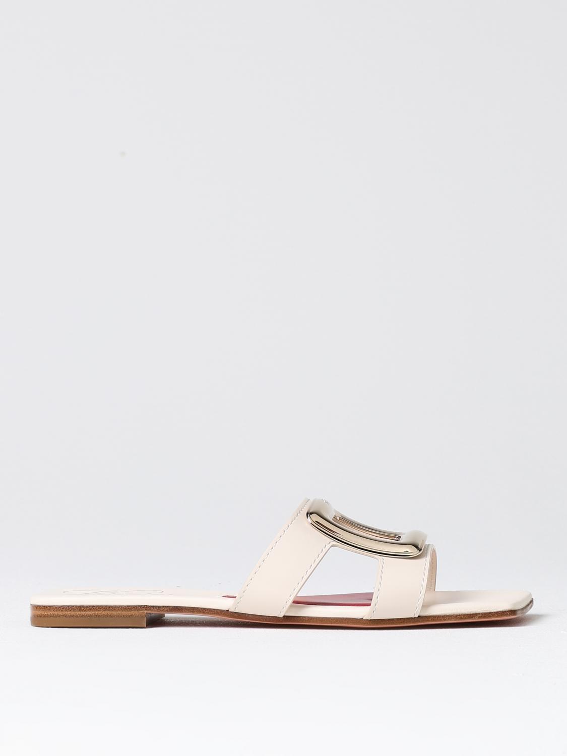 Shop Roger Vivier Flat Sandals Woman Color White