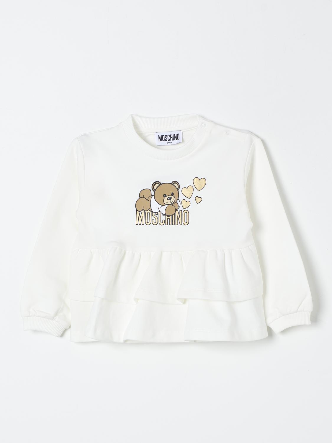 Shop Moschino Sweater  Kids Color Yellow Cream