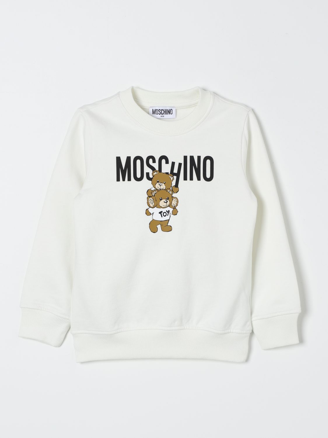 Shop Moschino Sweater  Kids Color White In Weiss