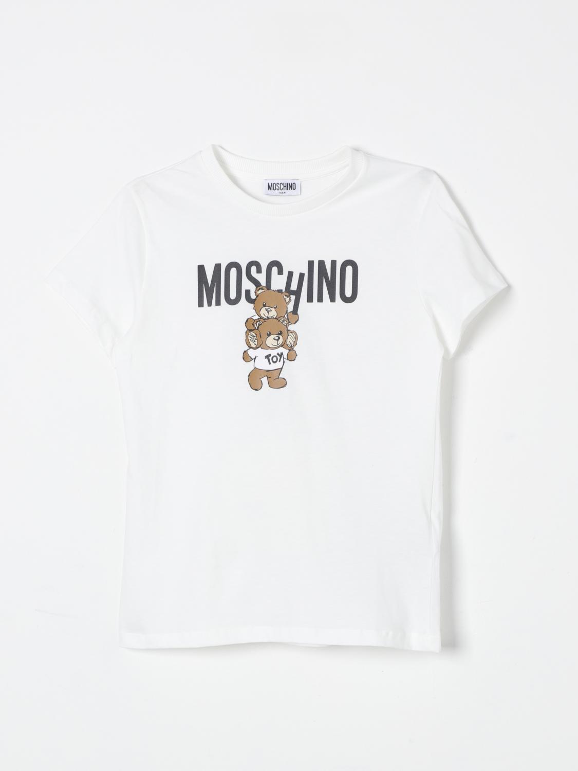 Shop Moschino T-shirt  Kids Color White In Weiss