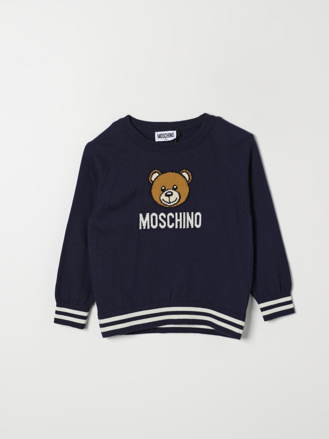 Shop Moschino Sweater  Kids Color Blue In Blau