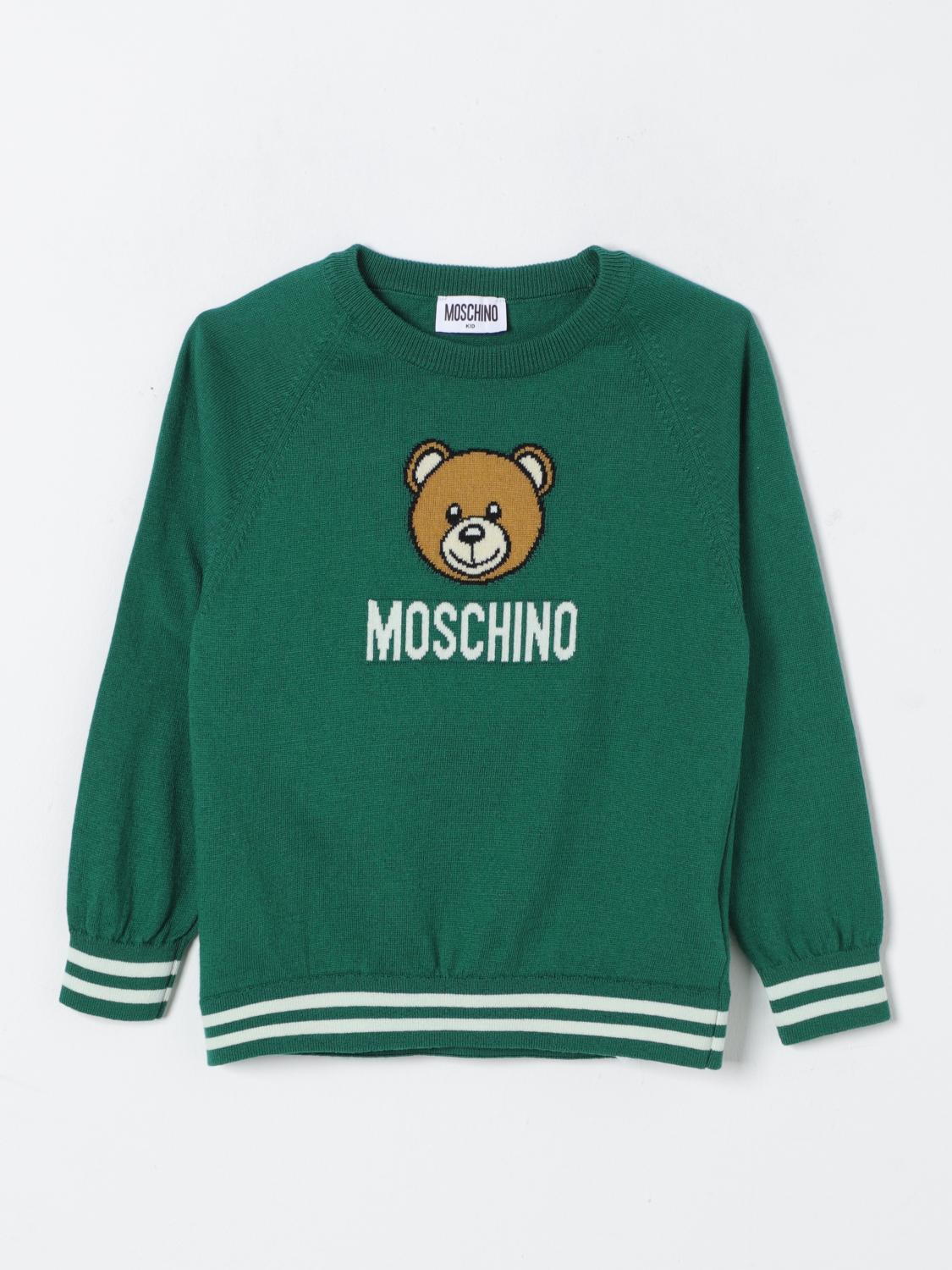 Shop Moschino Sweater  Kids Color Green In Grün