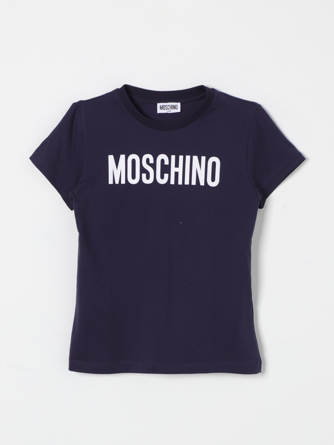 Shop Moschino T-shirt  Kids Color Blue In Blau