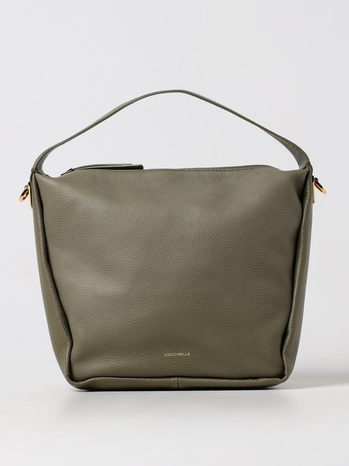 Shop Coccinelle Shoulder Bag  Woman Color Green In 绿色