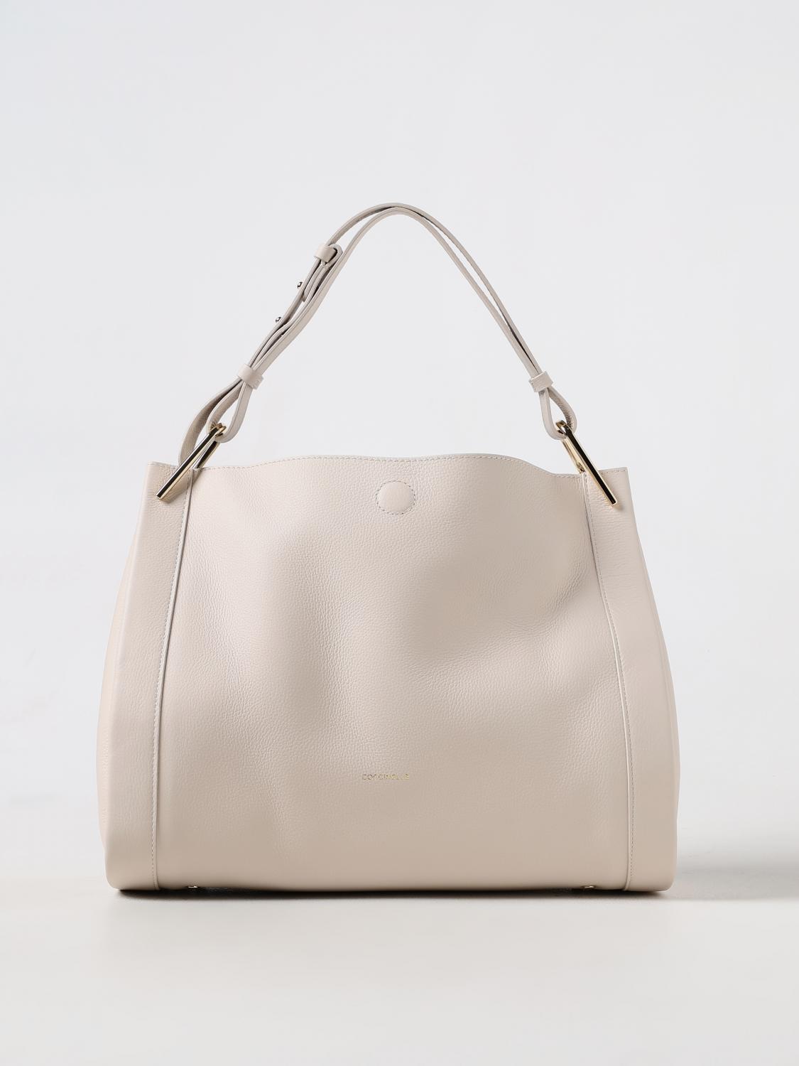 Shop Coccinelle Shoulder Bag  Woman Color Yellow Cream In 奶油黄