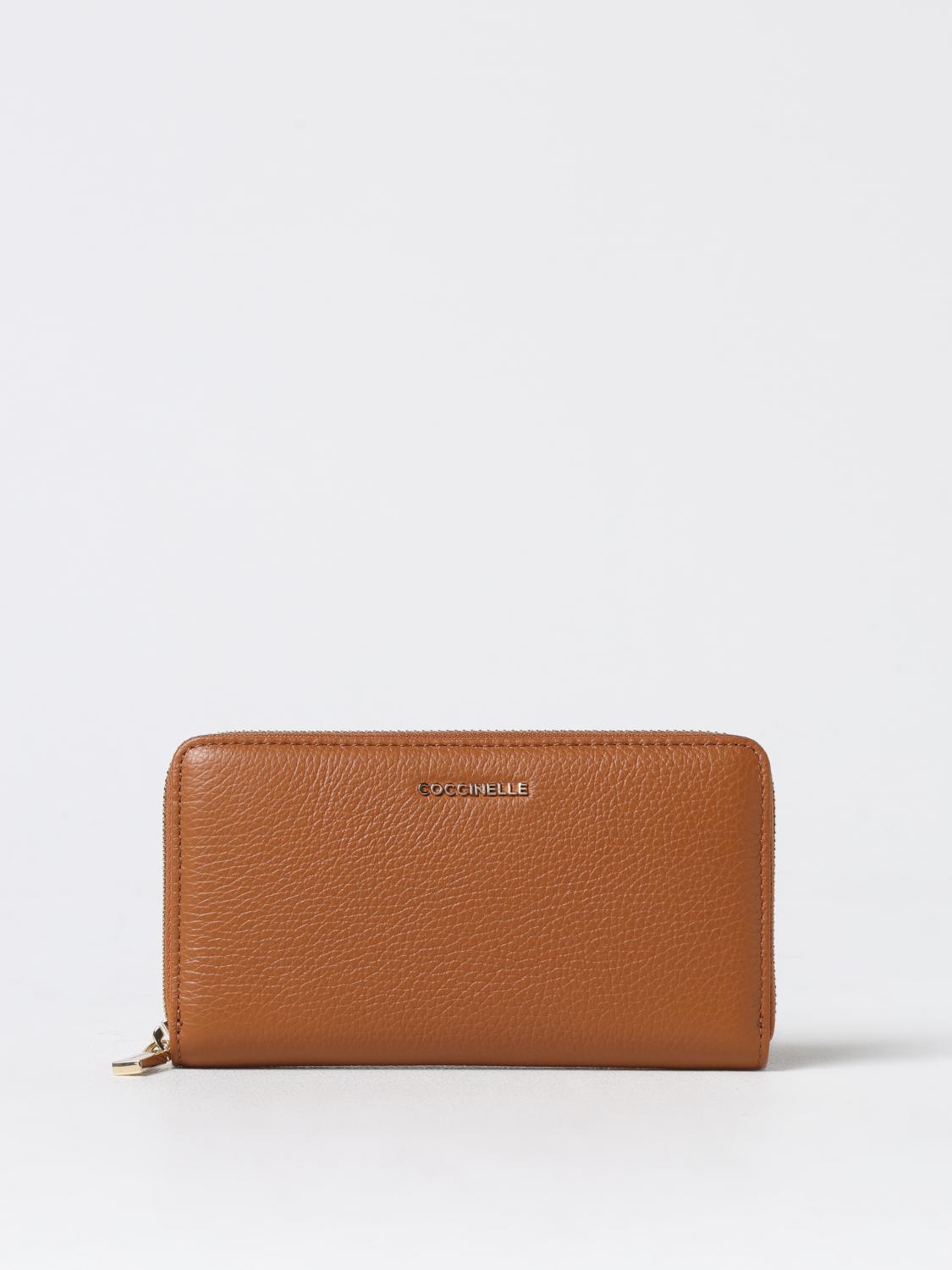 Coccinelle Wallet Woman Color Leather In 黄棕色