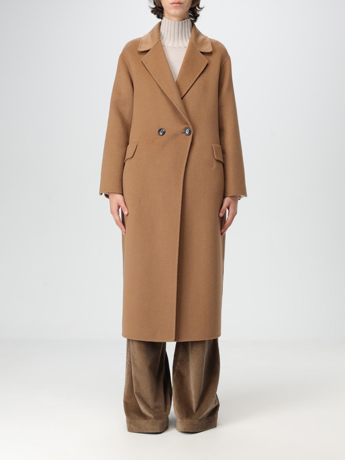 Hanita Coat Woman Color Camel In Camel