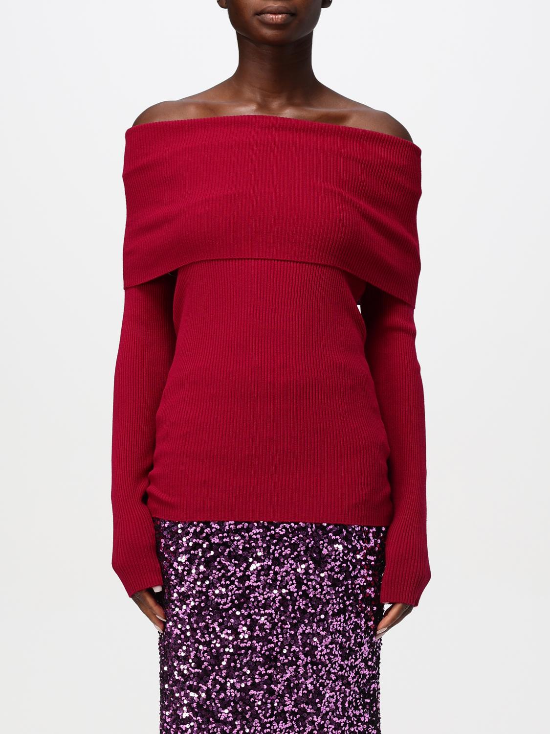 Shop Hanita Sweater  Woman Color Burgundy In Burgunderrot