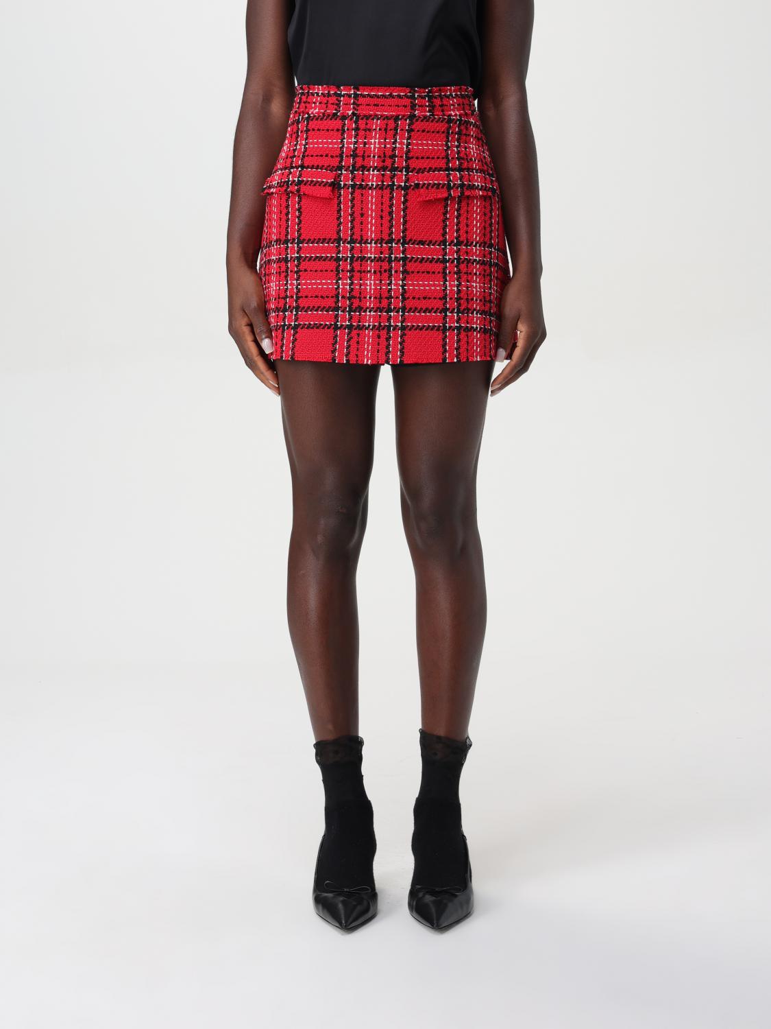 Shop Msgm Short  Woman Color Red In Rot