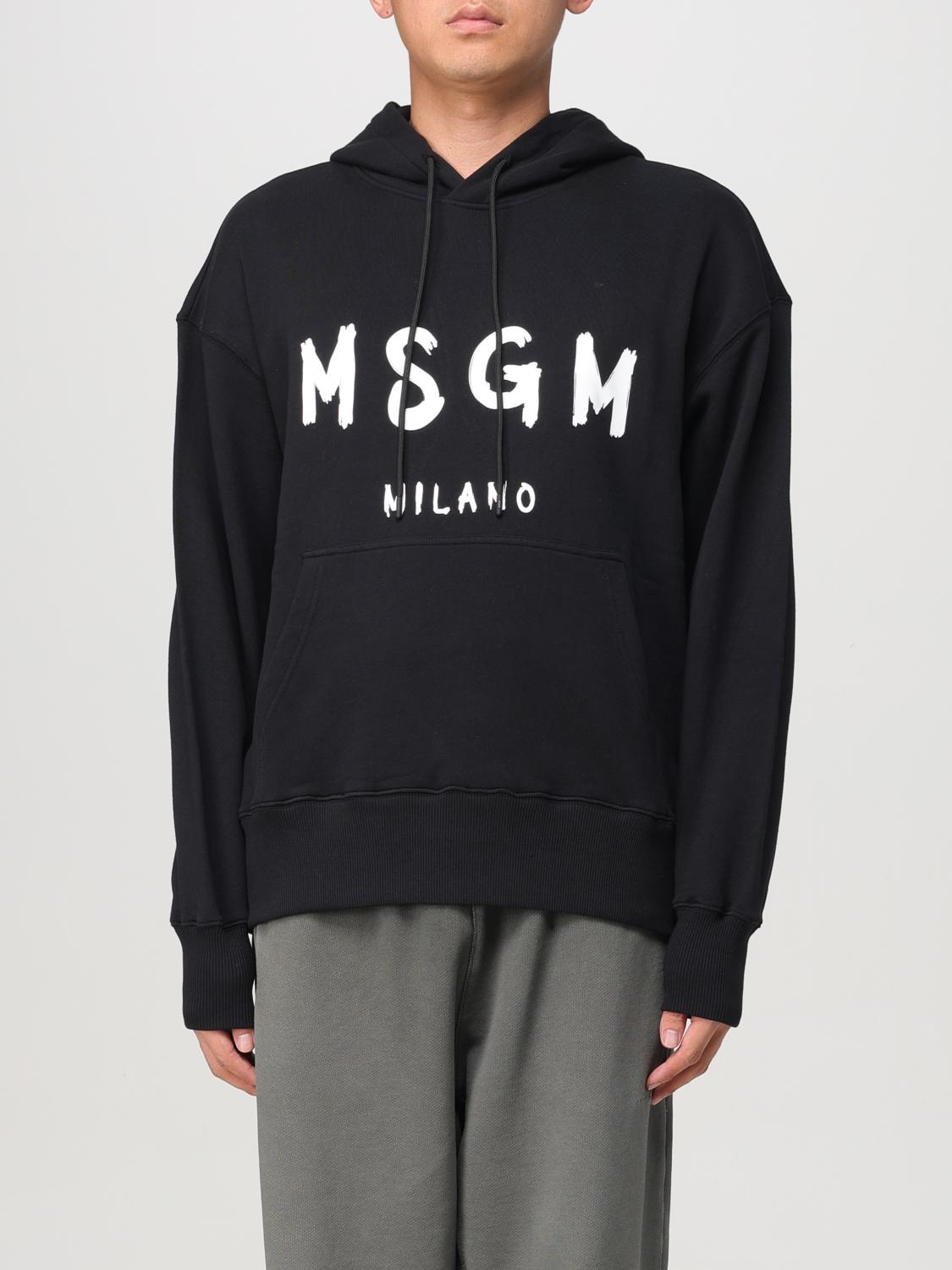 Shop Msgm Sweatshirt  Men Color Black In Schwarz