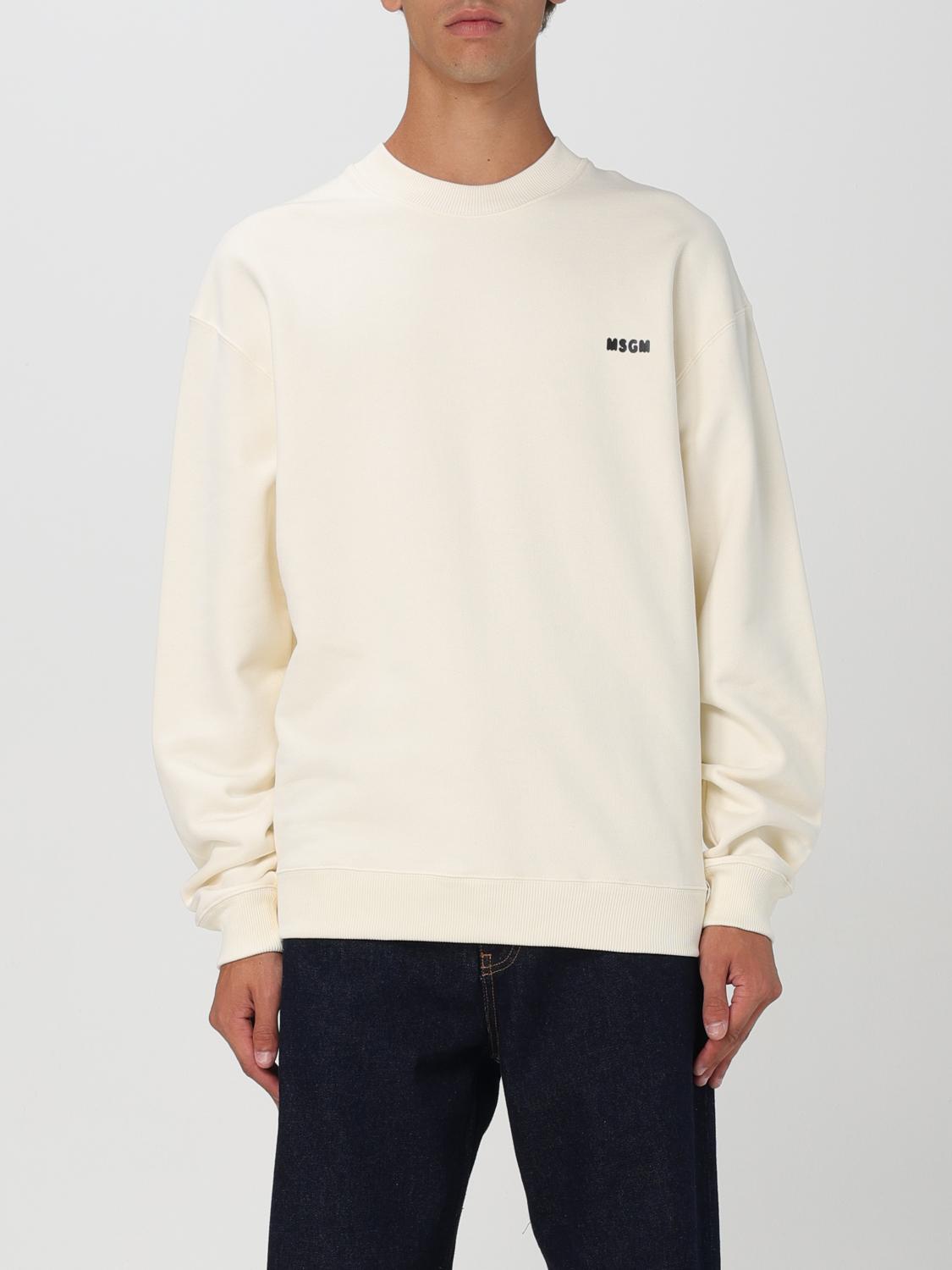 Shop Msgm Sweatshirt  Men Color White