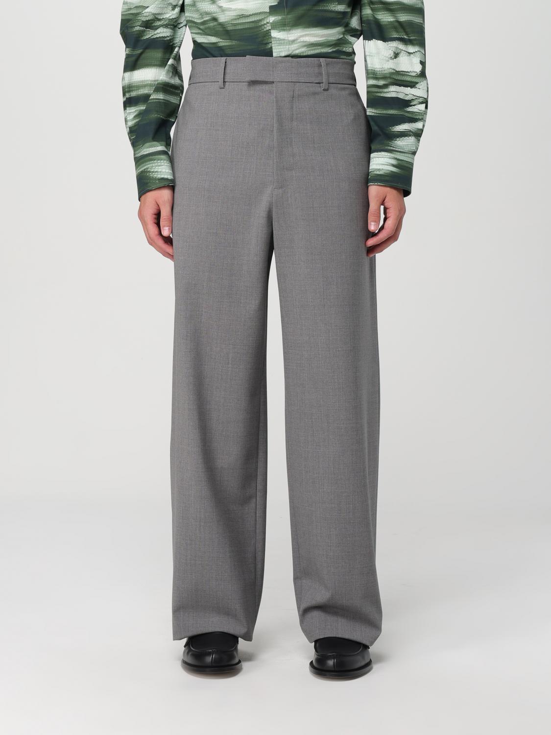 Shop Msgm Pants  Men Color Grey In Grau