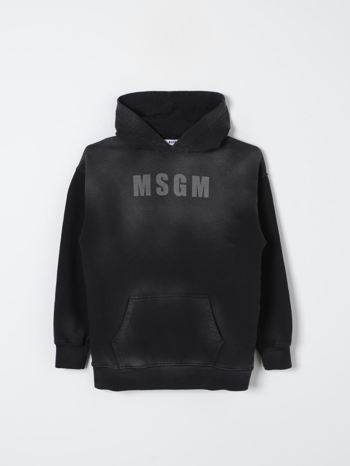 Msgm Logo-print Hoodie In Black
