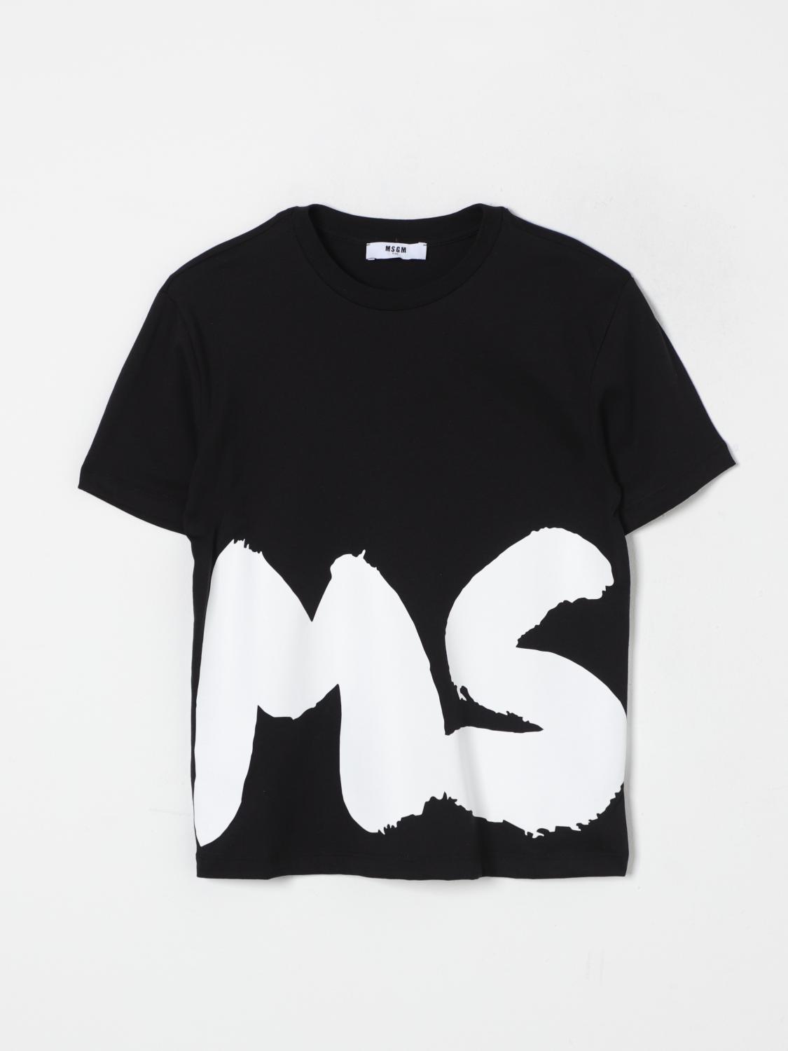 Shop Msgm T-shirt  Kids Kids Color Black In Schwarz