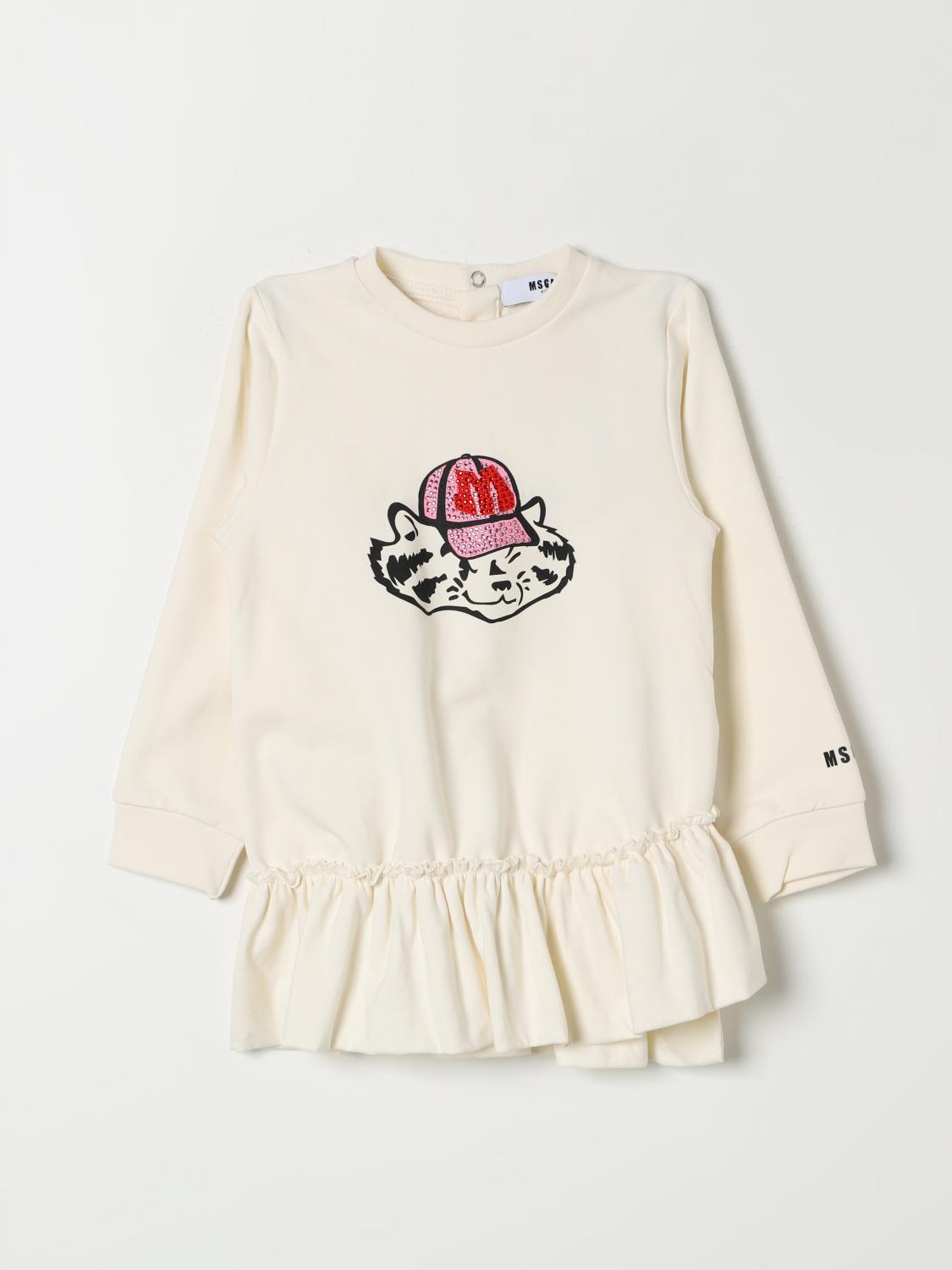 Shop Msgm Romper  Kids Kids Color Cream